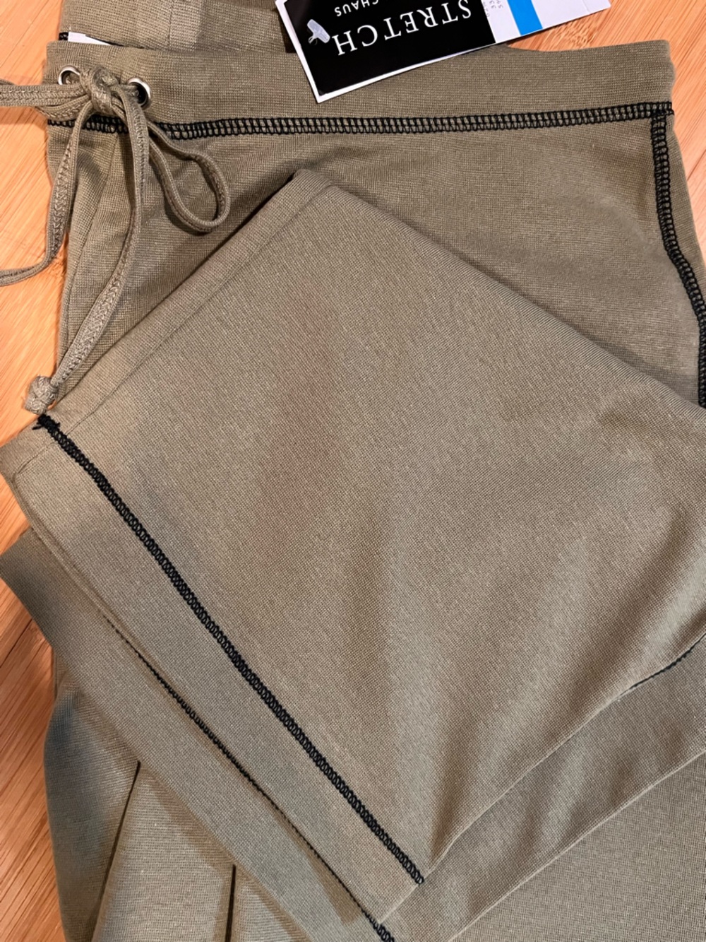Josephine Chaus Sport easy fit knit stretch drawstring pants- CYPRESS- XL NWT